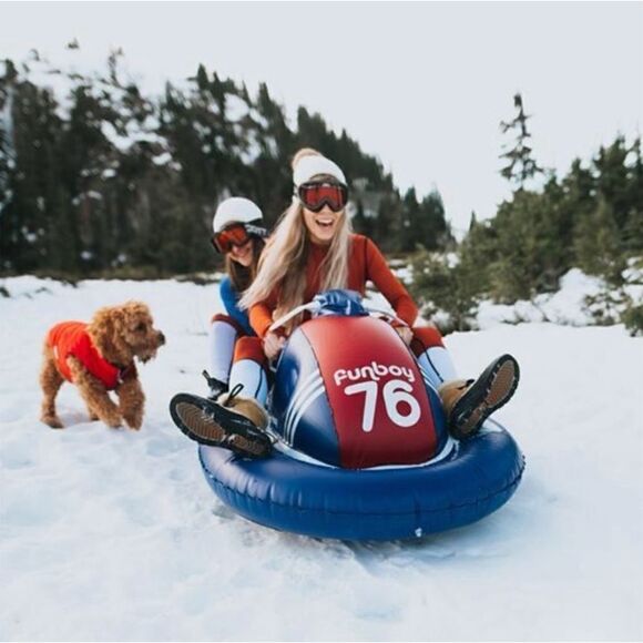 Funboy Luxury Inflatable Snowmobile Snow Sled - Picture 8 of 10